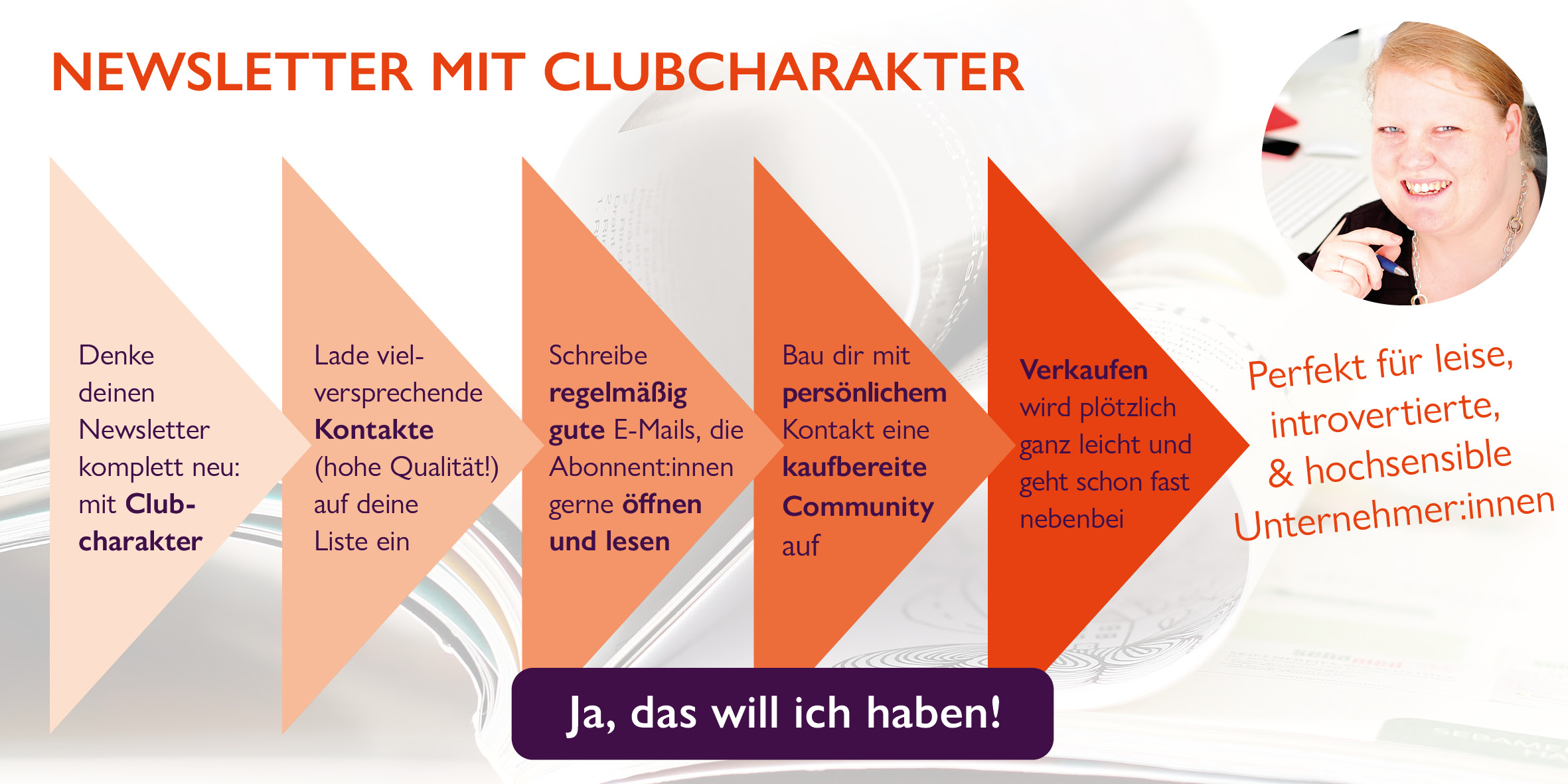 Above-the-fold_Salespage_Domino_Ansatz_Juli Neues Newsletterkonzept mit Clubcharakter: Wie du deinen Newsletter professionell mit Plan und guten Inhalten umsetzt, damit du leichter dranbleibst und Wunschkund:innen magnetisch auf deine E-Mail-Liste ziehst, die deinen Newsletter häufiger öffnen und super gerne lesen