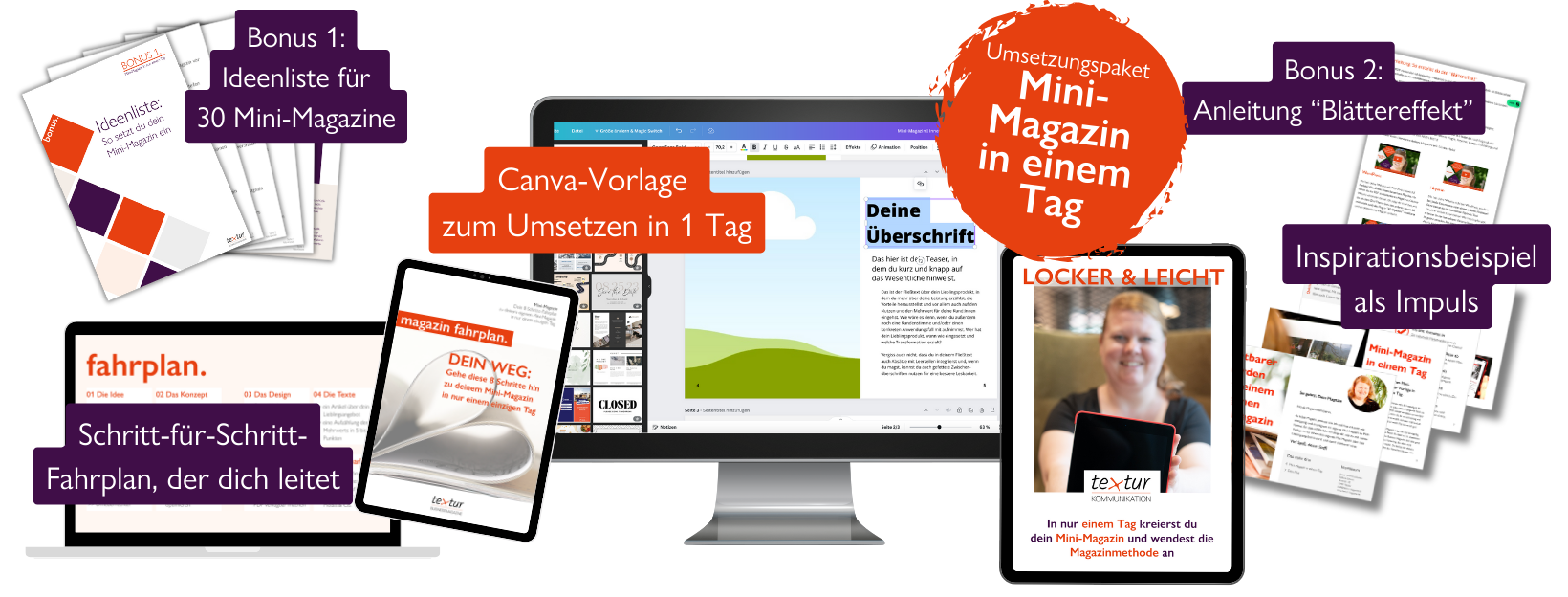 Mini-Magazin in einem Tag