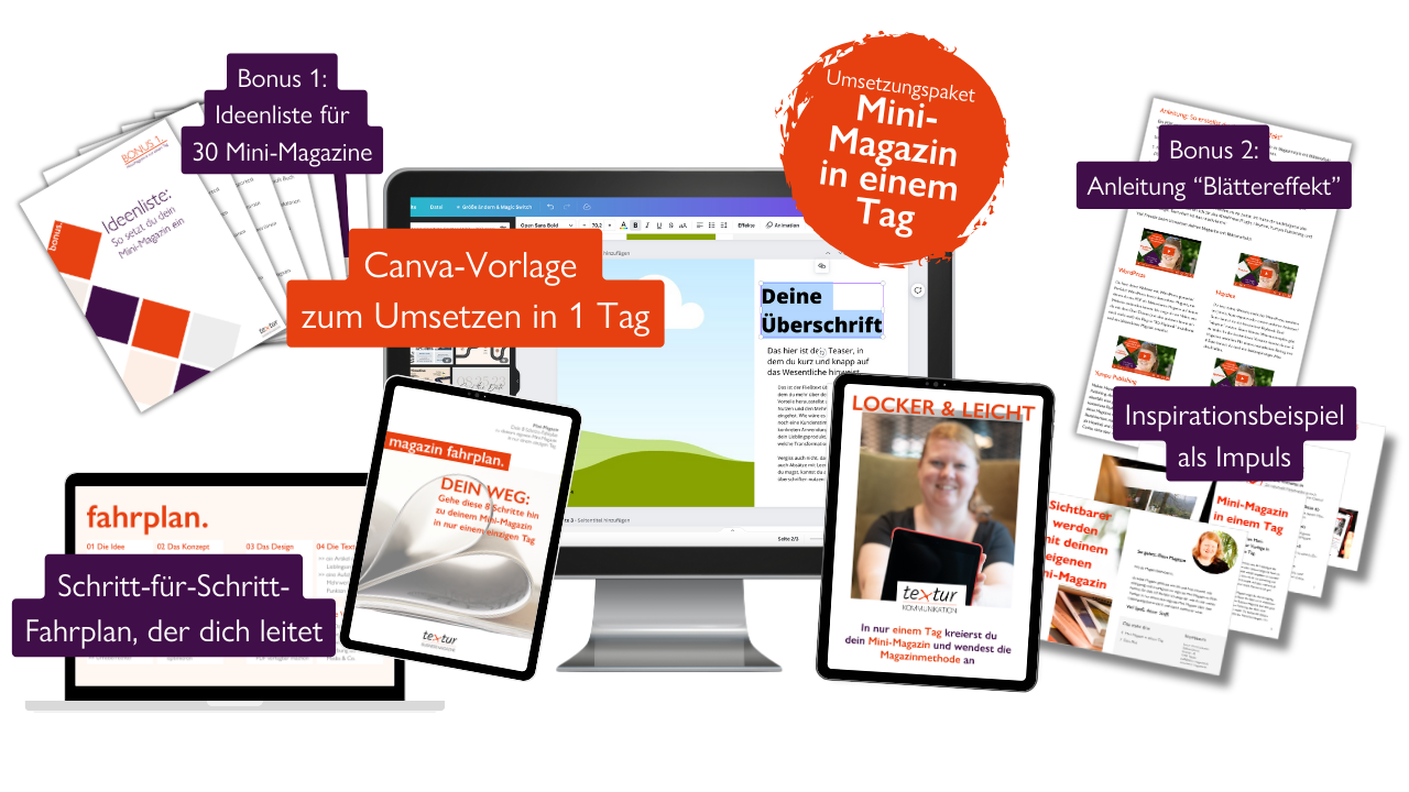Mini-Magazin in einem Tag